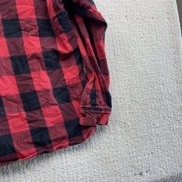 Big Bill Men Plaid Brawny Red Work Flannel Shirt Heavyweight Made In Canada Read - Picture 14 of 14